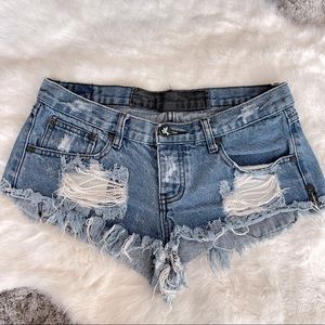 One Teaspoon blue denim shorts size 27